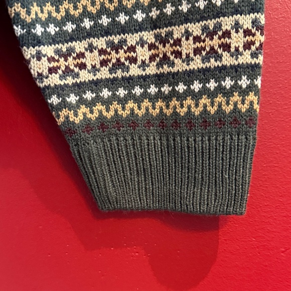 Arrow Men's Green Patterned Pullover Grandpa Sweater Size M NWT - Picture 4 of 8